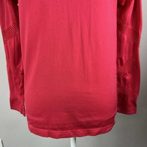 Fabletics Women's Katana Seamless Long Sleeve Compression Shirt Top Size M Red - Picture 6 of 12